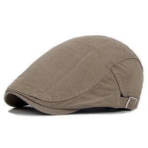 Light Brown Newsboy‎ Drivers Cap Beret Hat Men Women Flat Caps Cotton Outdoors